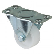 Roulette Manutention Fixe Plastique - Ø58mm 80kg - Fix. Platine