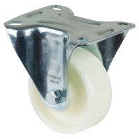 Roulette Manutention Fixe Plastique - Ø80mm 125kg - Fix. Platine