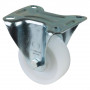 Roulette Manutention Fixe Plastique - Ø80mm 155kg - Fix. Platine
