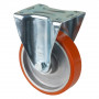Roulette Manutention Fixe Polyuréthane - Ø125mm 200kg - Fix. Platine