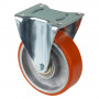Roulette Manutention Fixe Polyuréthane - Ø125mm 300kg - Fix. Platine
