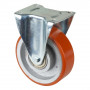 Roulette Manutention Fixe Polyuréthane - Ø125mm 350kg - Fix. Platine