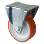 Roulette Manutention Fixe Polyuréthane - Ø150mm 450kg - Fix. Platine
