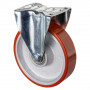 Roulette Manutention Fixe Polyuréthane - Ø200mm 500kg - Fix. Platine