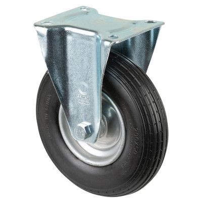 Roulette Manutention Fixe Polyuréthane - Ø200mm 75kg - Fix. Platine