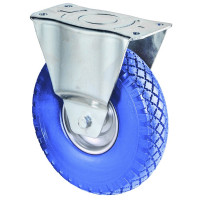 Roulette Manutention Fixe Polyuréthane - Ø260mm 160kg - Fix. Platine