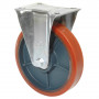 Roulette Manutention Fixe Polyuréthane - Ø80mm 120kg - Fix. Platine