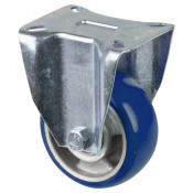 Roulette Manutention Fixe Polyuréthane moulé Besothane - Ø100mm 200kg - Fix. Platine
