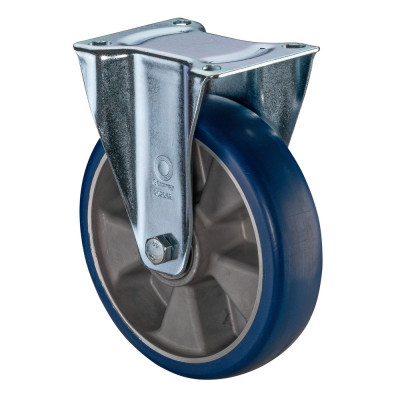 Roulette Manutention Fixe Polyuréthane moulé Besothane - Ø200mm 300kg - Fix. Platine