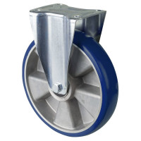Roulette Manutention Fixe Polyuréthane moulé Besothane - Ø250mm 350kg - Fix. Platine Roulette Manutention Fixe Polyuréthane moulé Besothane - Ø250mm 350kg - Fix. Platine