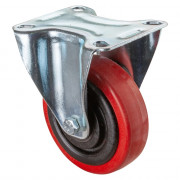 Roulette Manutention Fixe Silicone, +250° - Ø100mm 100kg - Fix. Platine