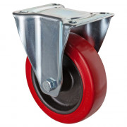 Roulette Manutention Fixe Silicone, +250° - Ø160mm 180kg - Fix. Platine