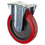 Roulette Manutention Fixe Silicone, +250° - Ø200mm 220kg - Fix. Platine