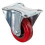 Roulette Manutention Fixe Silicone, +250° - Ø80mm 80kg - Fix. Platine