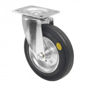 Roulette Manutention Pivotante Caoutchouc noir, conductible d'électricité - Ø125mm 120kg