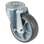 Roulette Manutention Pivotante Caoutchouc thermoplastique - Ø100mm 110kg - Trou central