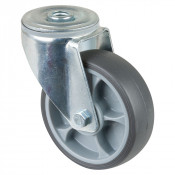 Roulette Manutention Pivotante Caoutchouc thermoplastique - Ø100mm 110kg - Trou central