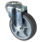 Roulette Manutention Pivotante Caoutchouc thermoplastique - Ø160mm 200kg - Trou central