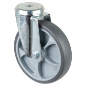 Roulette Manutention Pivotante Caoutchouc thermoplastique - Ø200mm 220kg - Trou central