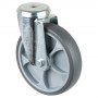 Roulette Manutention Pivotante Caoutchouc thermoplastique - Ø200mm 220kg - Trou central
