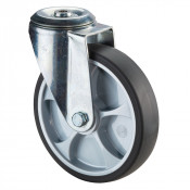 Roulette Manutention Pivotante Caoutchouc thermoplastique - Ø200mm 220kg - Trou central