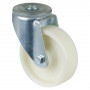 Roulette Manutention Pivotante Plastique - Ø100mm 125kg - Fix. Trou central