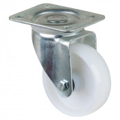 Roulette Manutention Pivotante Plastique - Ø100mm 175kg - Fix. Platine