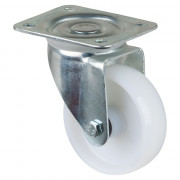 Roulette Manutention Pivotante Plastique - Ø100mm 175kg - Fix. Platine