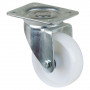 Roulette Manutention Pivotante Plastique - Ø100mm 175kg - Fix. Platine