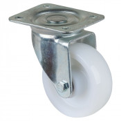 Roulette Manutention Pivotante Plastique - Ø100mm 350kg - Fix. Platine