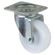 Roulette Manutention Pivotante Plastique - Ø100mm 350kg - Fix. Platine