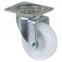 Roulette Manutention Pivotante Plastique - Ø100mm 350kg - Fix. Platine