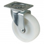 Roulette Manutention Pivotante Plastique - Ø125mm 300kg - Fix. Platine