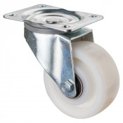 Roulette Manutention Pivotante Plastique - Ø125mm 400kg - Fix. Platine