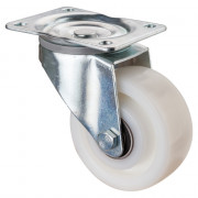 Roulette Manutention Pivotante Plastique - Ø125mm 400kg - Fix. Platine