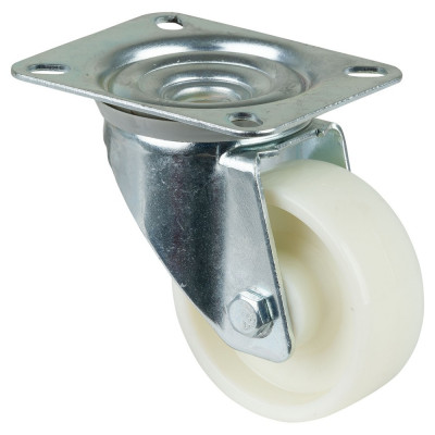 Roulette Manutention Pivotante Plastique - Ø150mm 300kg - Fix. Platine