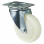 Roulette Manutention Pivotante Plastique - Ø150mm 300kg - Fix. Platine