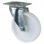 Roulette Manutention Pivotante Plastique - Ø175mm 300kg - Fix. Platine