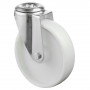 Roulette Manutention Pivotante Plastique - Ø200mm 300kg - Fix. Trou central
