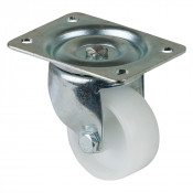 Roulette Manutention Pivotante Plastique - Ø58mm 80kg - Fix. Platine