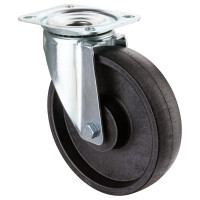Roulette Manutention Pivotante Polyamide renforcé de fibres de verre, +280° - Ø200mm 300kg