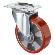Roulette Manutention Pivotante Polyuréthane - Ø150mm 450kg - Fix. Platine