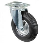 Roulette Manutention Pivotante Polyuréthane - Ø200mm 75kg - Fix. Platine