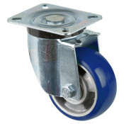 Roulette Manutention Pivotante Polyuréthane moulé Besothane - Ø100mm 200kg - Fix. Platine