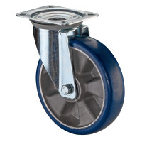 Roulette Manutention Pivotante Polyuréthane moulé Besothane - Ø200mm 300kg - Fix. Platine Roulette Manutention Pivotante Polyuréthane moulé Besothane - Ø200mm 300kg - Fix. Platine