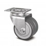 Roulette pivotante jumelée caoutchouc D75 plat – 85 kg – Maniabilité fluide et stable
