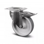 Roulette à Frein Inox Caoutchouc – Diamètres 100 à 125 mm – Charge 80 à 100 kg