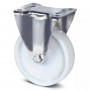 Roulette Fixe Inox Polyamide Blanc – Diamètres 80 à 200 mm – Charge 200 à 400 kg