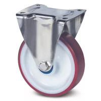 Roulette Fixe Inox Polyuréthane RGE – Diamètres 100 à 200 mm – Charge 150 à 400 kg Roulette Fixe Inox Polyuréthane RGE – Diamètres 100 à 200 mm – Charge 150 à 400 kg