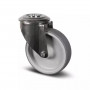 Roulette Pivotante Inox Caoutchouc à Œil – Diamètres 100 à 125 mm – Charge 80 à 100 kg